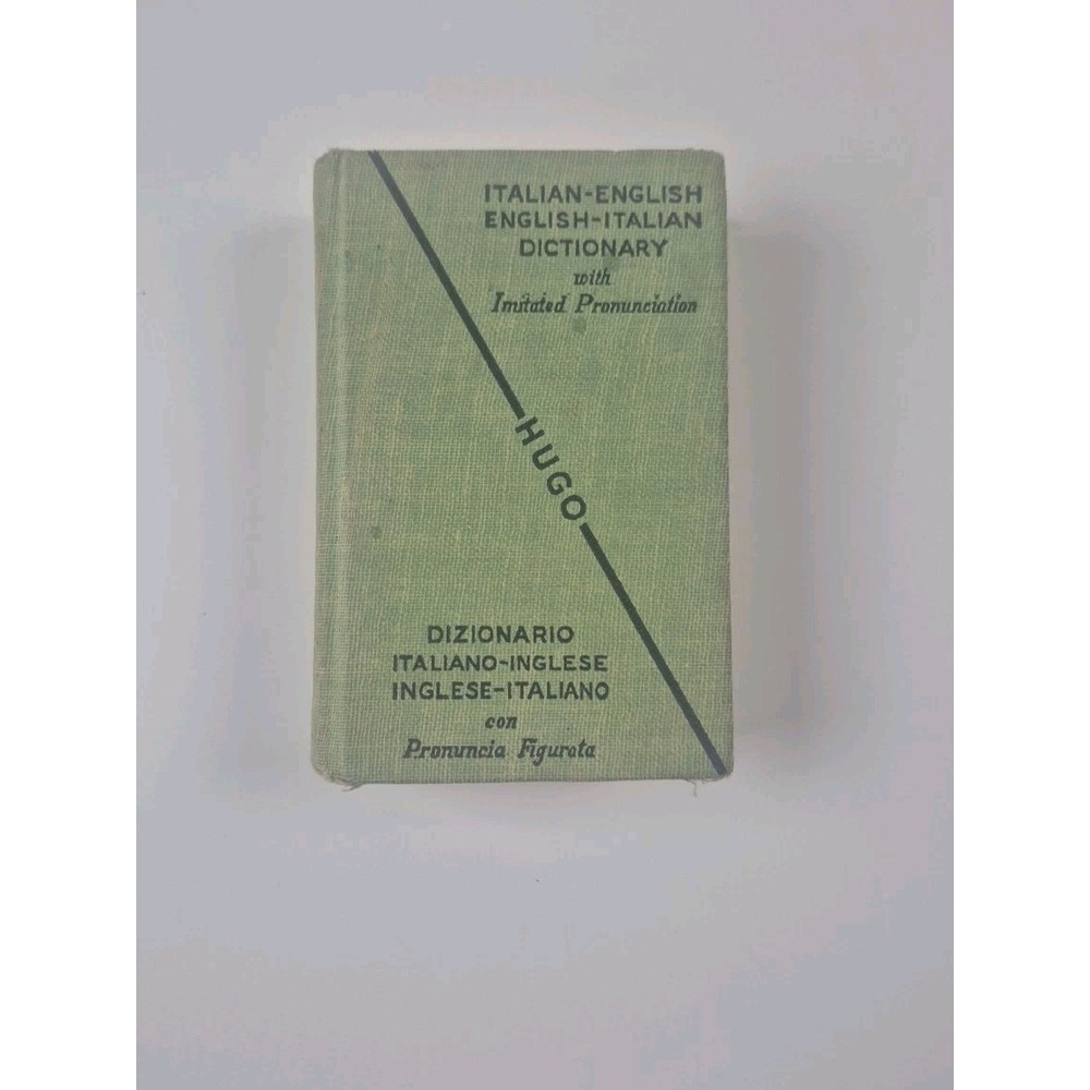 Vintage Hugo Italian/ English Dictionary‎ Pocket Circa 1930 San Francisco